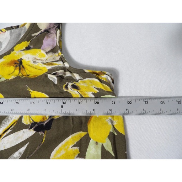 Evri Large Floral Yellow Dress Long Maxi High Low Sleeveless Flowy Boho Casual - Picture 11 of 11